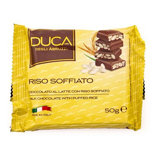 Шоколад молочный с воздушным рисом RISO SOFFIATO DUCA, CEREALITALIA, 50 г