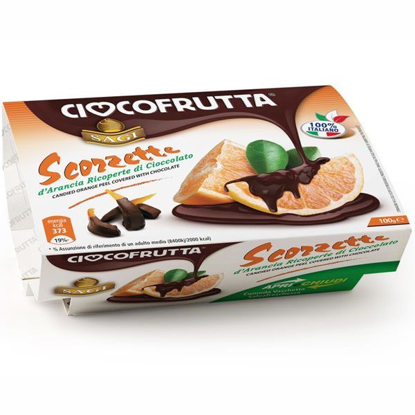 Апельсиновые цукаты в темном шоколаде Cioccofrutta, 100 г (Vaschetta)