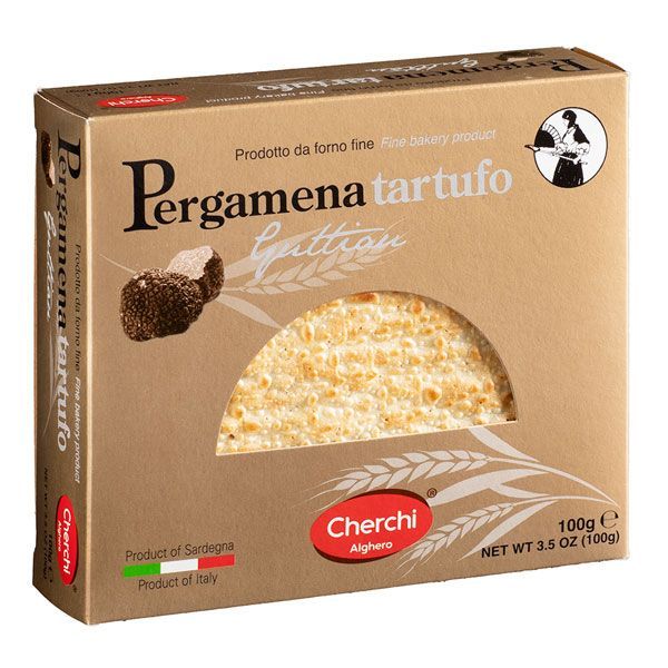 Хлебцы сардинские с трюфелем Pergamena tartufo Guttiau, CHERCHI, 100 г (кар/кор)