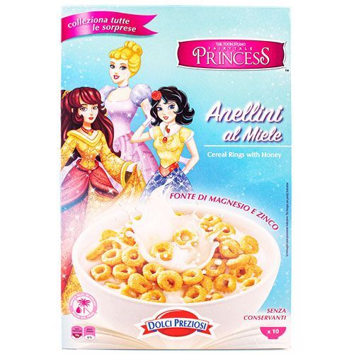 Сухой завтрак медовые колечки PRINCESS, CEREALITALIA, 300 г