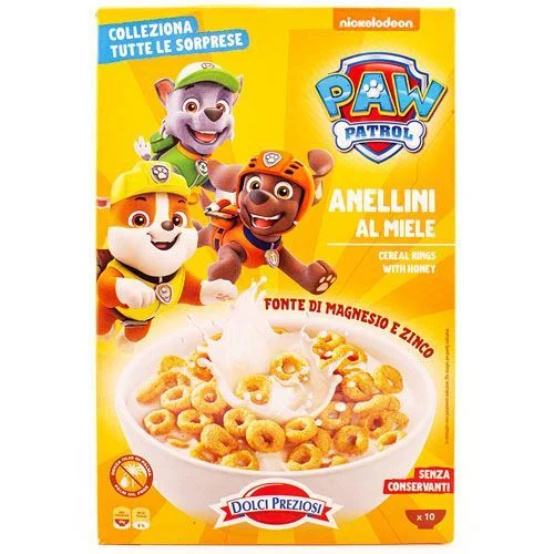 Сухой завтрак медовые колечки PAW PATROL, CEREALITALIA, 300 г