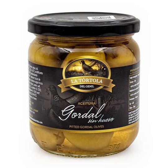 Оливки зеленые без косточек Gordal, La Tortola, 370 г (ст/б) 