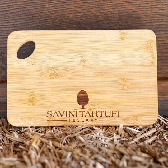 Доска разделочная деревянная с логотипом SAVINI TARTUFI, 22,5x14,5x,7 см