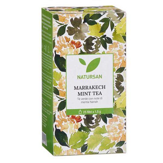 Чай зеленый MARRAKECH с марокканской мятой, 25 пакетиков, NATURSAN, 37,5 кг (карт/кор)