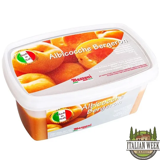 Пюре из абрикоса замороженное натуральное с сахаром Mazzoni, 1 кг