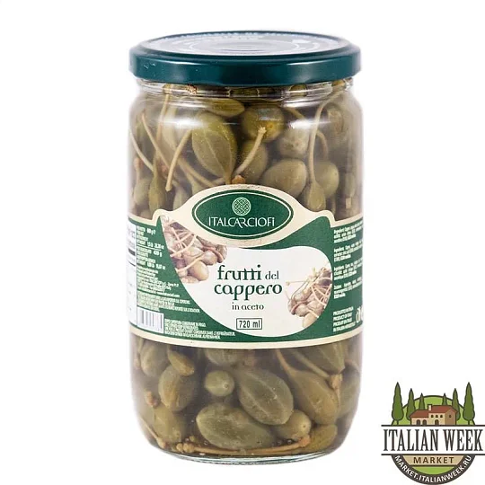Каперсы с ножкой в уксусе Italcarciofi, 720 мл