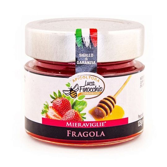 Мёд с клубникой Fragola, Luca Finocchio, 125 г (ст/б) 