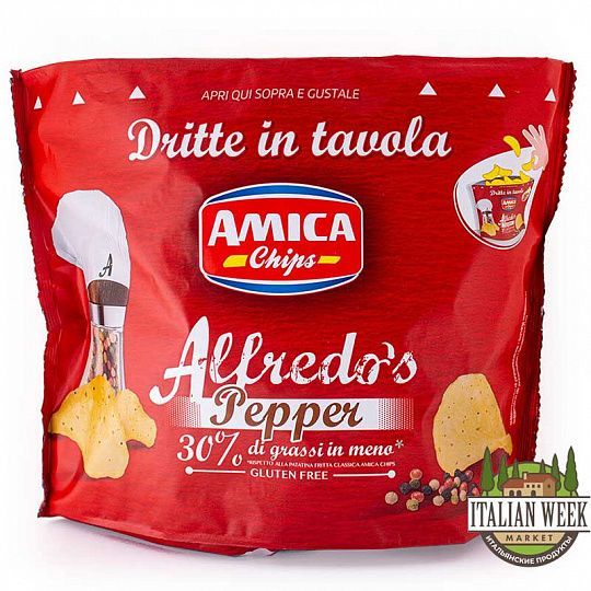 Чипсы с перцем PEPPER Amica chips, 135 г (упаковка - прямо на стол)