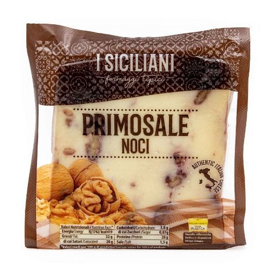 Сыр Пекорино с грецким орехом Биопек, в заводской упаковке, 200 г