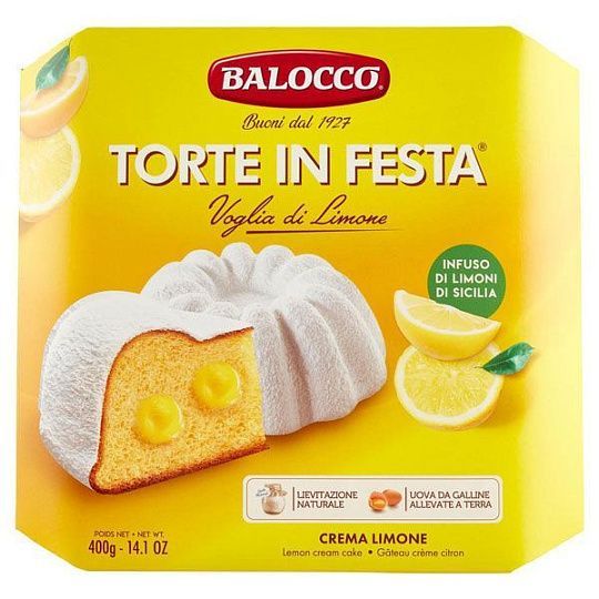 Торт с лимонным кремом TORTE in FESTA, Balocco, 400 г