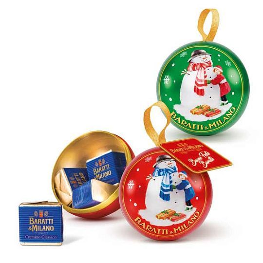 Пралине Кремино классико в Новогоднем шаре, 4787, BARATTI&MILANO, 4 кг (жест/кор)