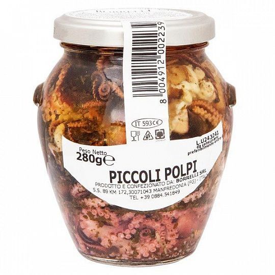 Осьминожки (Piccoli polpi) Borrelli, 280 г (ст/б) (239)