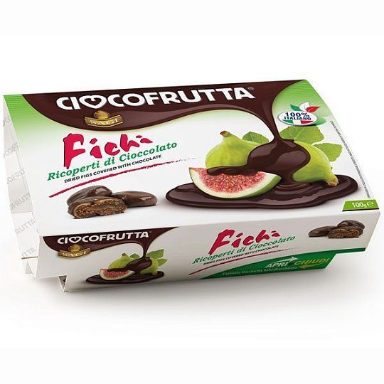 Инжир в темном шоколаде Cioccofrutta, 100 г (Vaschetta)