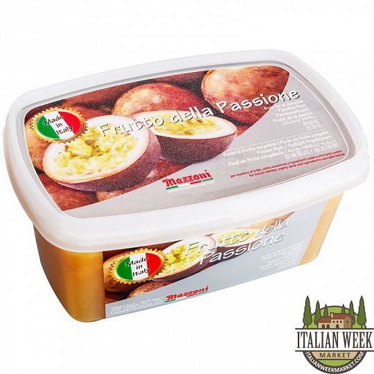 Пюре из маракуйи замороженное натуральное с сахаром Mazzoni, 1 кг