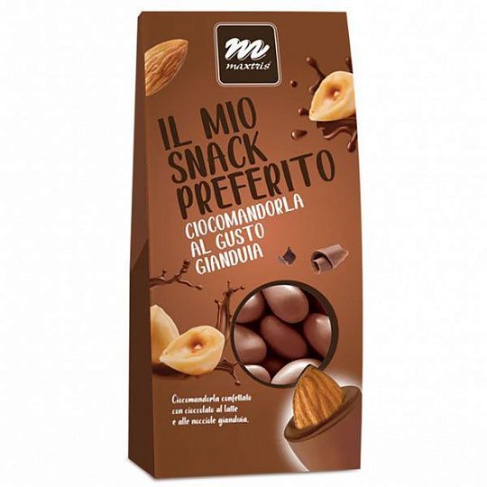 Миндаль в молочном шоколаде с кремом Джандуйя IL MIO SNACK PREFERITO, Maxtris, 150 г