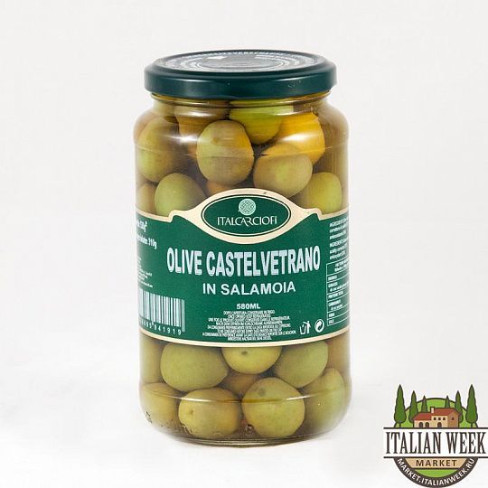 Оливки Кастельветрано Italcarciofi, 580 мл