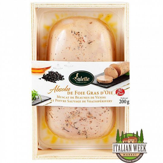 Фуа-гра гусиная, цельная Valette, 200 г (деревянная коробка)