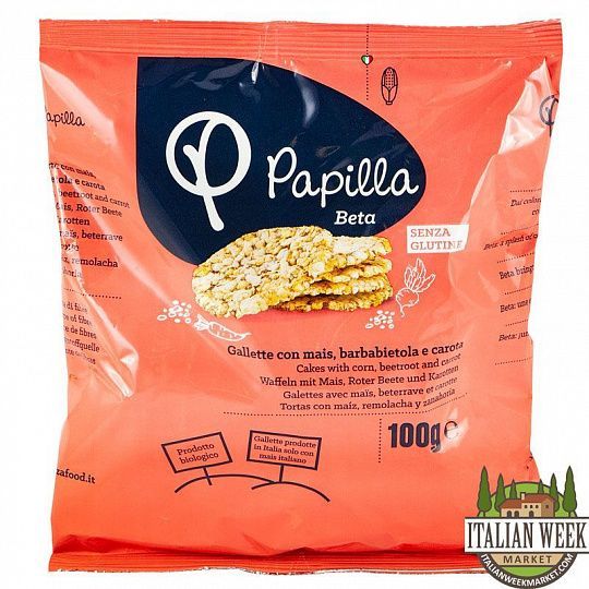 Галеты из кукурузы, свеклы и моркови Papilla БИО ORYZA, 100 г