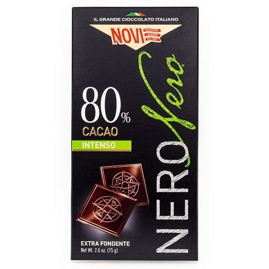 Шоколад горький 80% какао Nero Nero 1565, NOVI, 75 г
