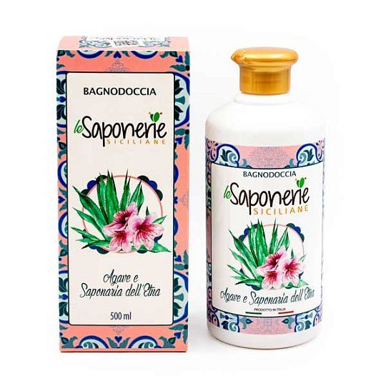 Гель для душа Агава и мыльнянка с Этны FarmaLais, 500 мл