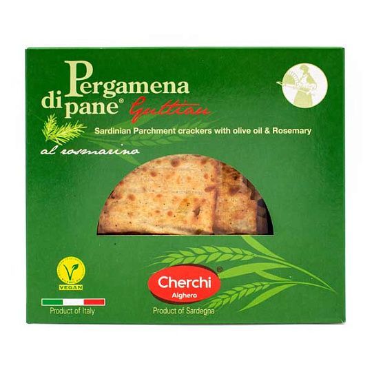 Хлебцы сардинские с розмарином Pergamena di pane Guttiau, CHERCHI, 100 г (кар/кор)