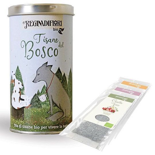 Ассорти чая BIO Lattina di Tisane del Bosco, 12 пакетиков, REGINADIFIORI, 36 г (жест/кор)