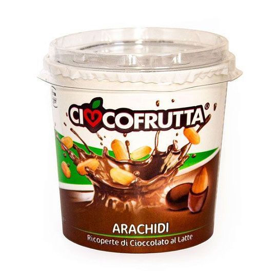 Арахис в молочном шоколаде Cioccofrutta, 135 г (стакан)