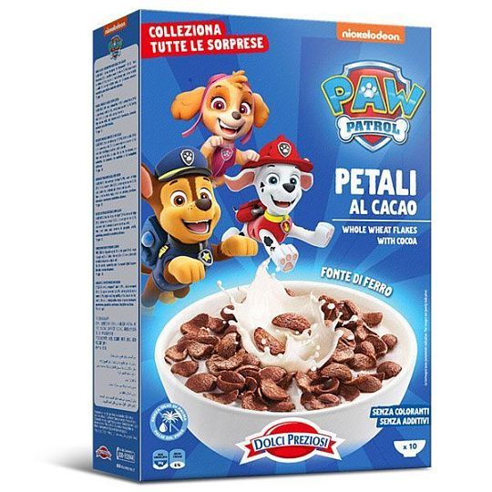 Сухой завтрак хлопья из неочищенного зерна с какао PAW PATROL (Щенячий патруль), CEREALITALIA, 300 г