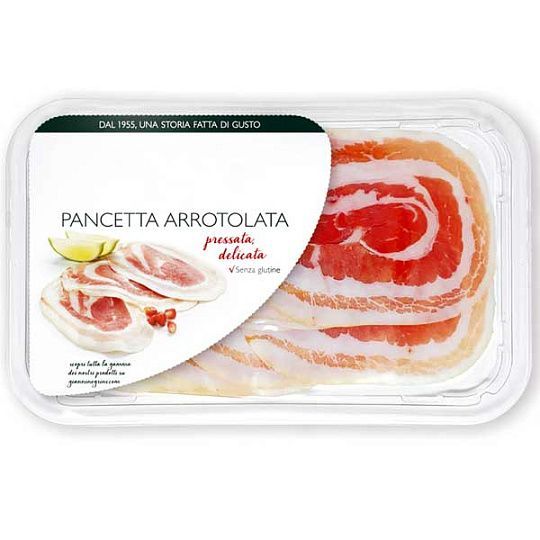 Панчетта сыровяленая, нарезка в заводской упаковке Negrini, 80 г