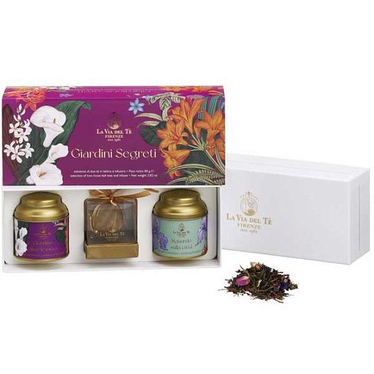 Набор чая GIARDINI SEGRETI с инфузером, LA VIA DEL TE, 80 г (ж/б в подарочной коробке)