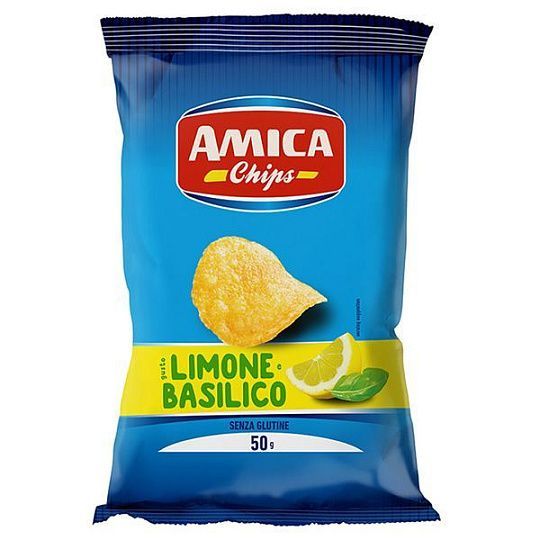 Чипсы со вкусом лимона и базилика, Amica Chips, 50 г