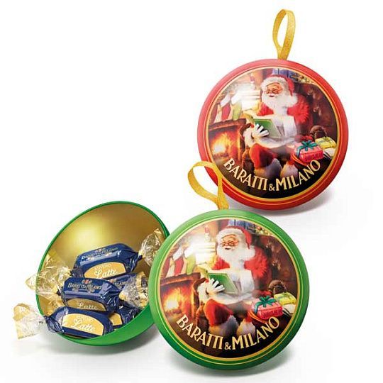 Пралине Чоколатини в Новогоднем шаре, 4791, BARATTI&MILANO, 90 г (жест/кор)